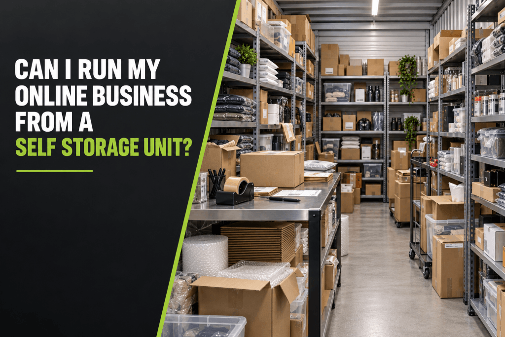 run my online business from a self storage unit